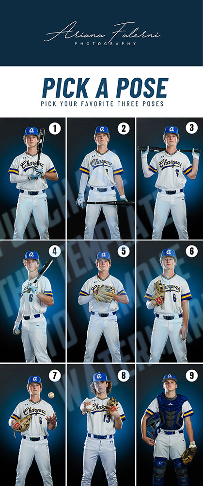 Baseball Posing Guide and Templates