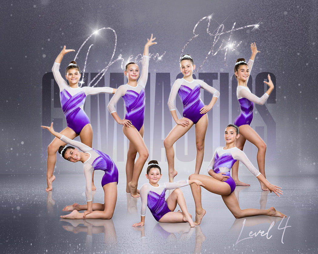 Diamond Dust Gymnastics, Cheer & Dance Template with Reflections Action