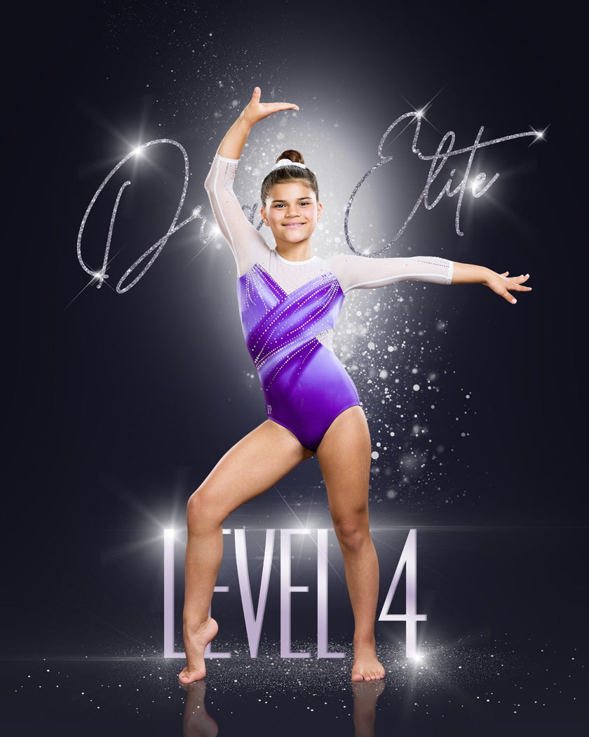 Diamond Dust Gymnastics, Cheer & Dance Template with Reflections Action
