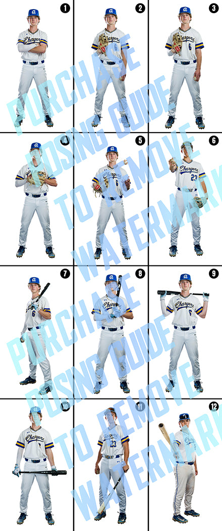 Baseball Posing Guide and Templates