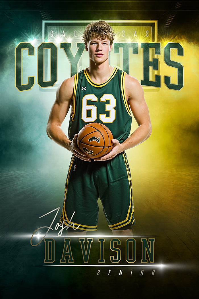 Basketball senior banner photoshop template