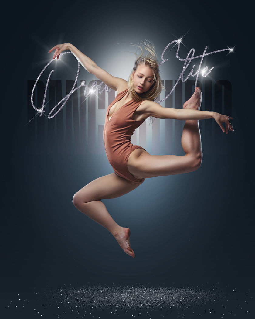 Diamond Dust Gymnastics, Cheer & Dance Template with Reflections Action