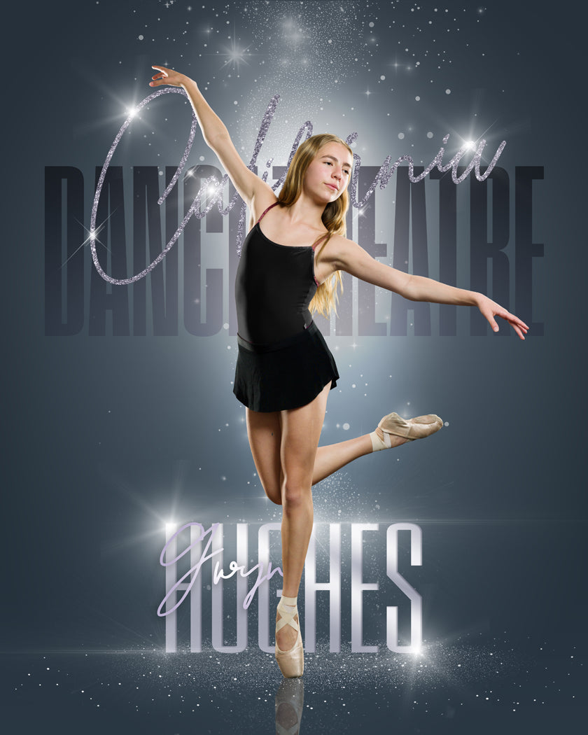 Diamond Dust Gymnastics, Cheer & Dance Template with Reflections Action