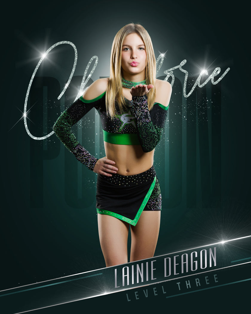 Diamond Dust Gymnastics, Cheer & Dance Template with Reflections Action
