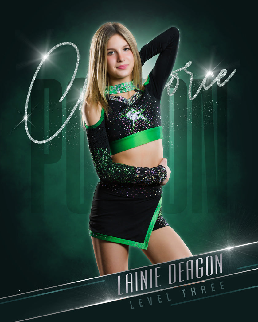 Diamond Dust Gymnastics, Cheer & Dance Template with Reflections Action