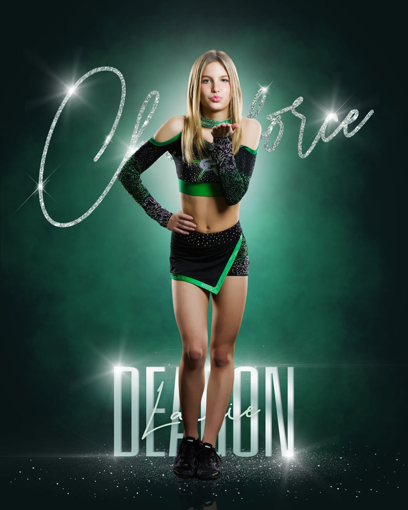 Diamond Dust Gymnastics, Cheer & Dance Template with Reflections Action