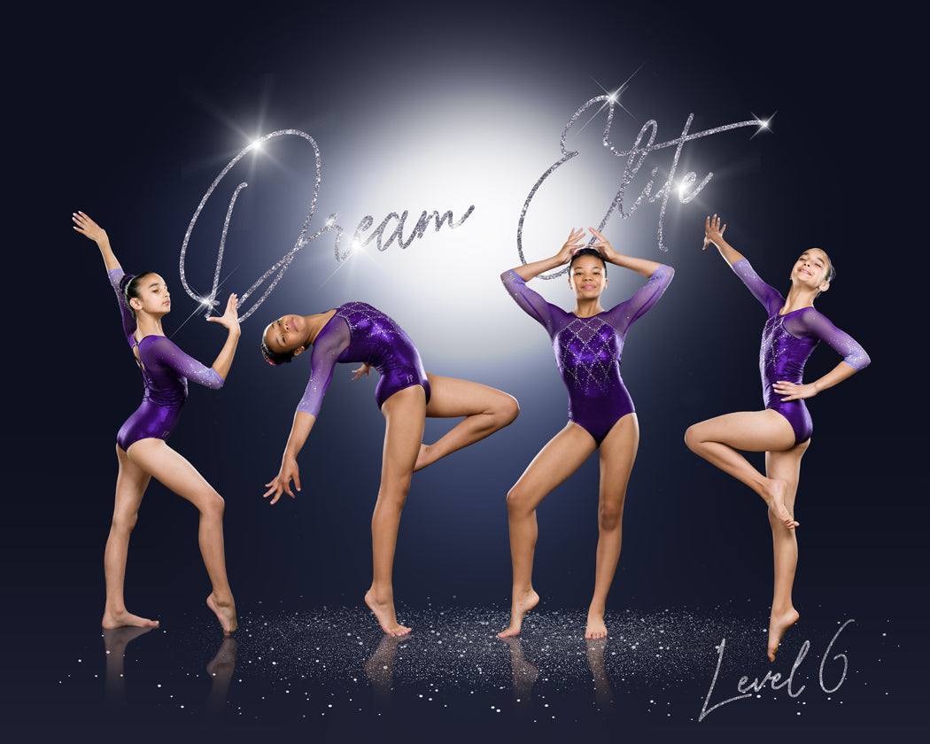 Diamond Dust Gymnastics, Cheer & Dance Template with Reflections Action
