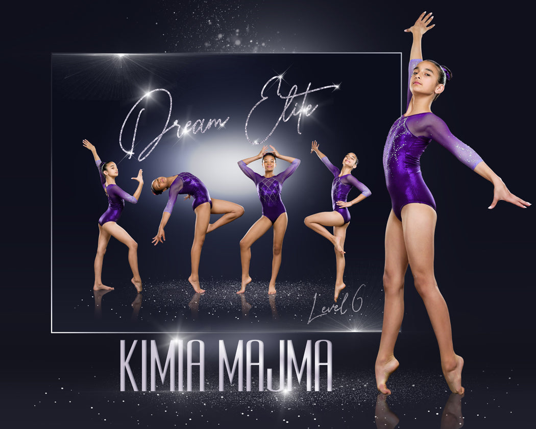 Diamond Dust Gymnastics, Cheer & Dance Template with Reflections Action