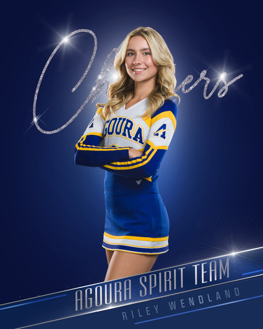 Diamond Dust Gymnastics, Cheer & Dance Template with Reflections Action