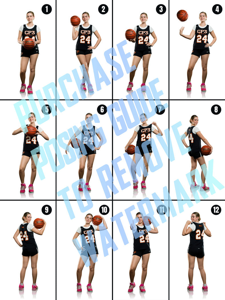 Girls Basketball Posing Guides