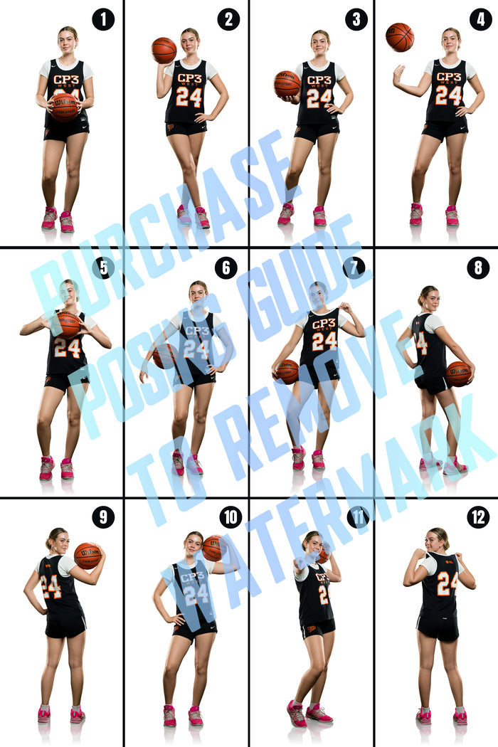 Girls Basketball Posing Guides