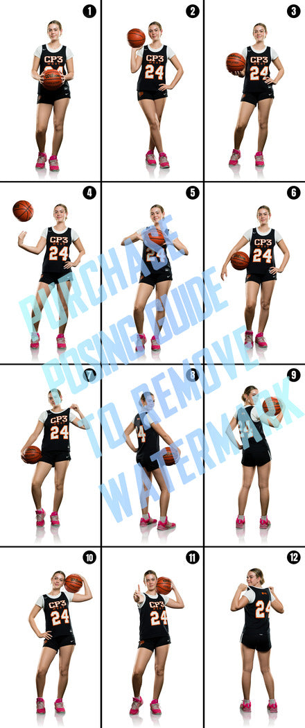Girls Basketball Posing Guides