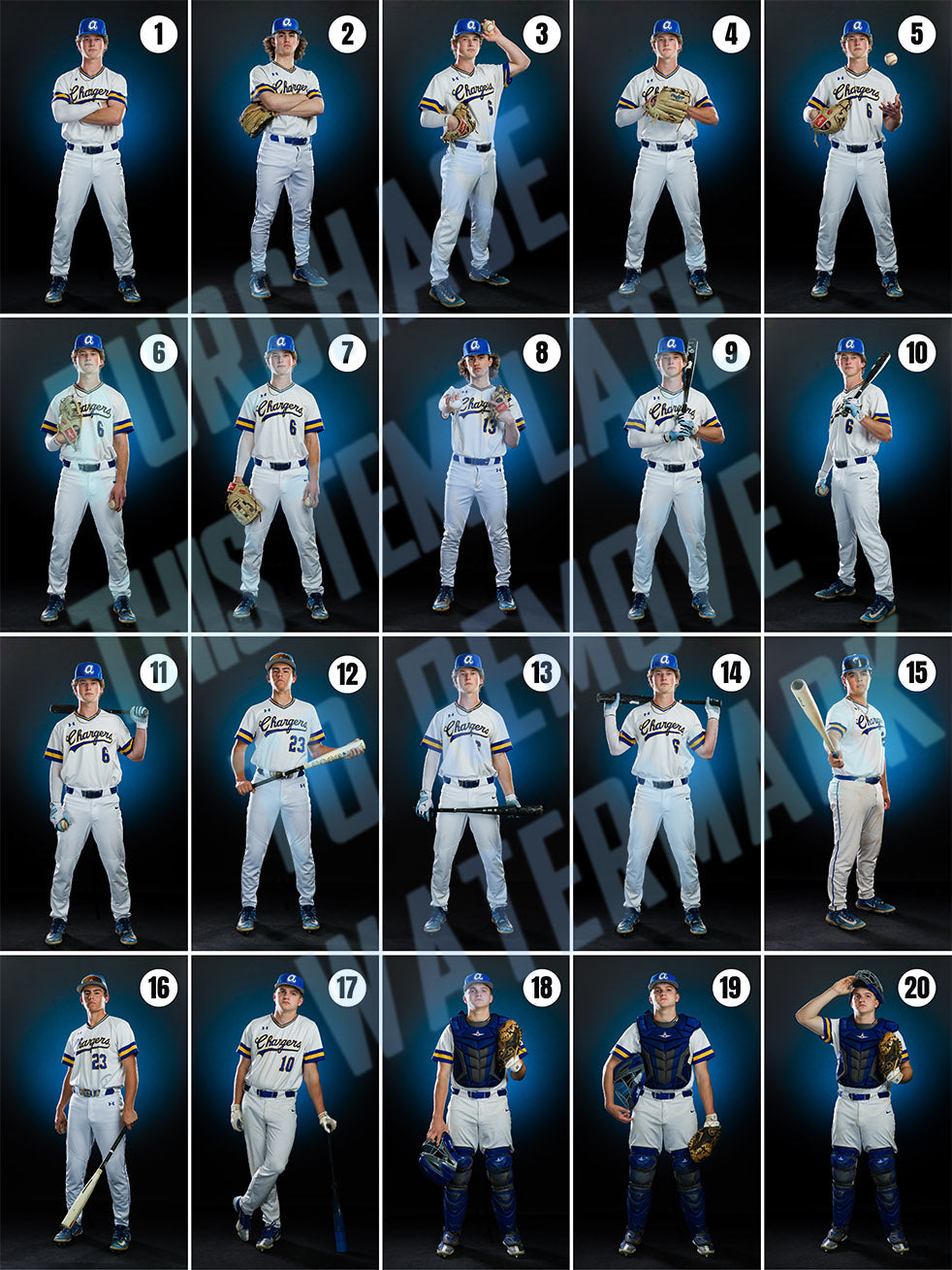 Baseball Posing Guide and Templates