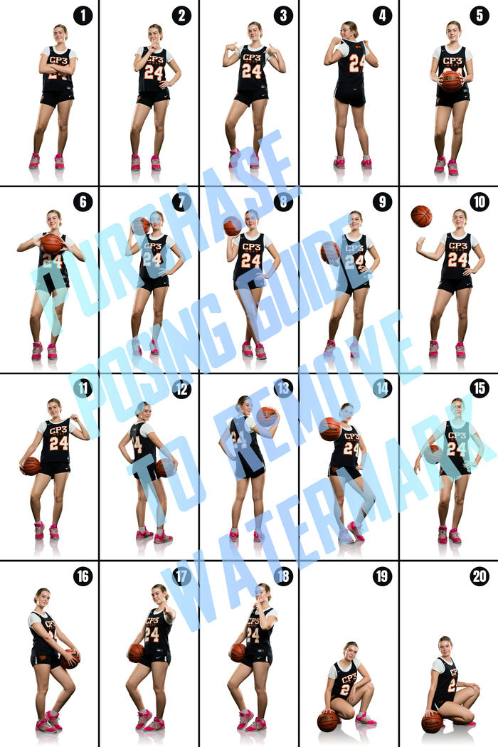 Girls Basketball Posing Guides