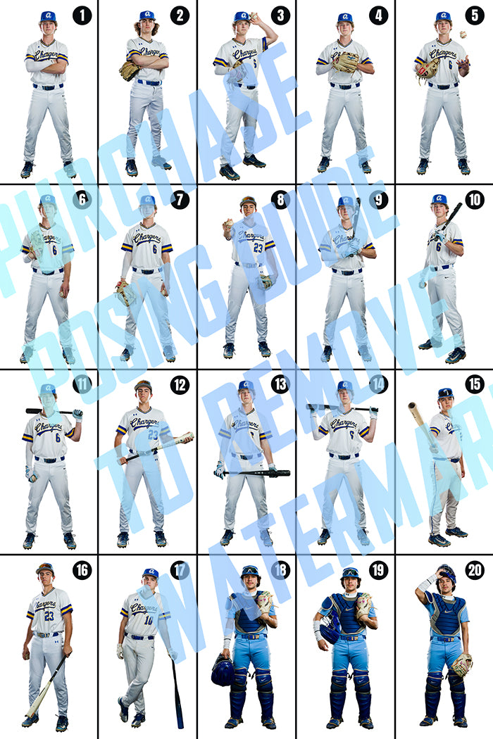 Baseball Posing Guide and Templates