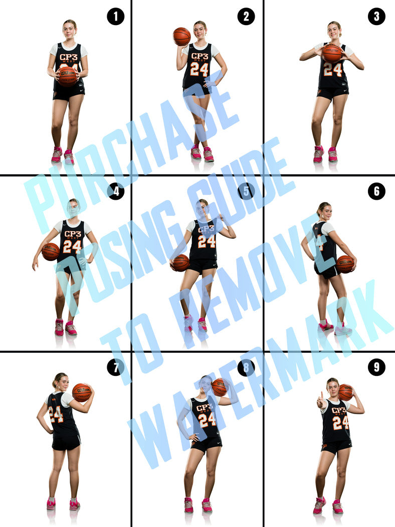 Girls Basketball Posing Guides