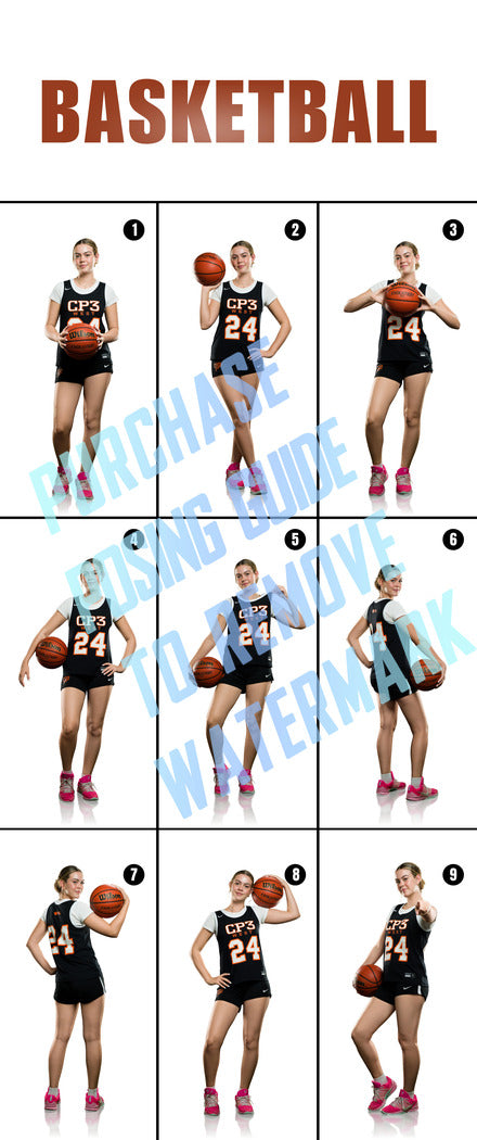 Girls Basketball Posing Guides