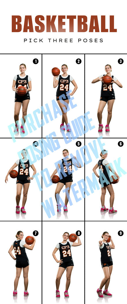 Girls Basketball Posing Guides