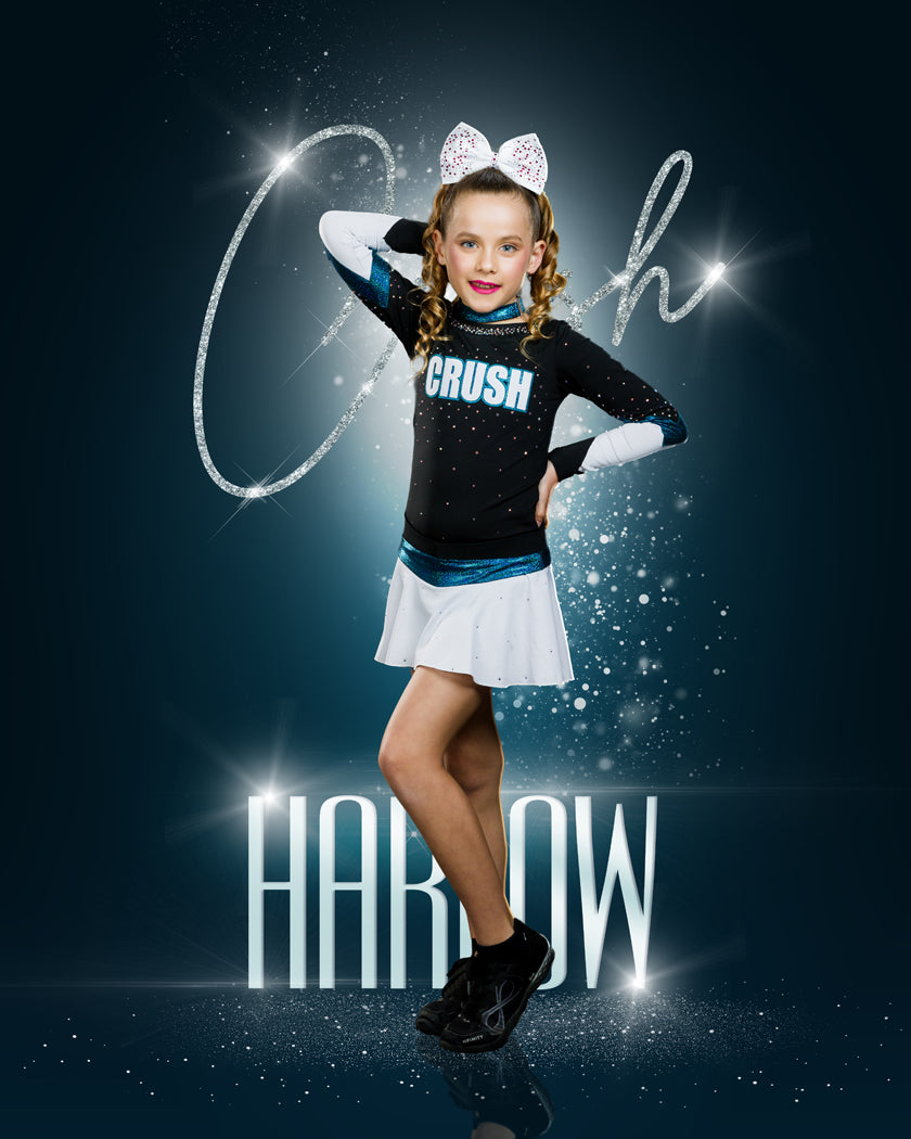 Diamond Dust Gymnastics, Cheer & Dance Template with Reflections Action