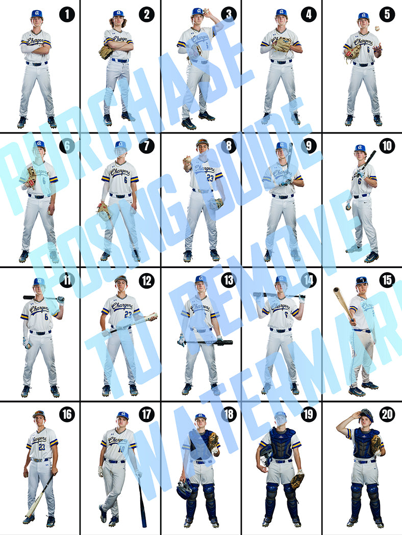 Baseball Posing Guide and Templates