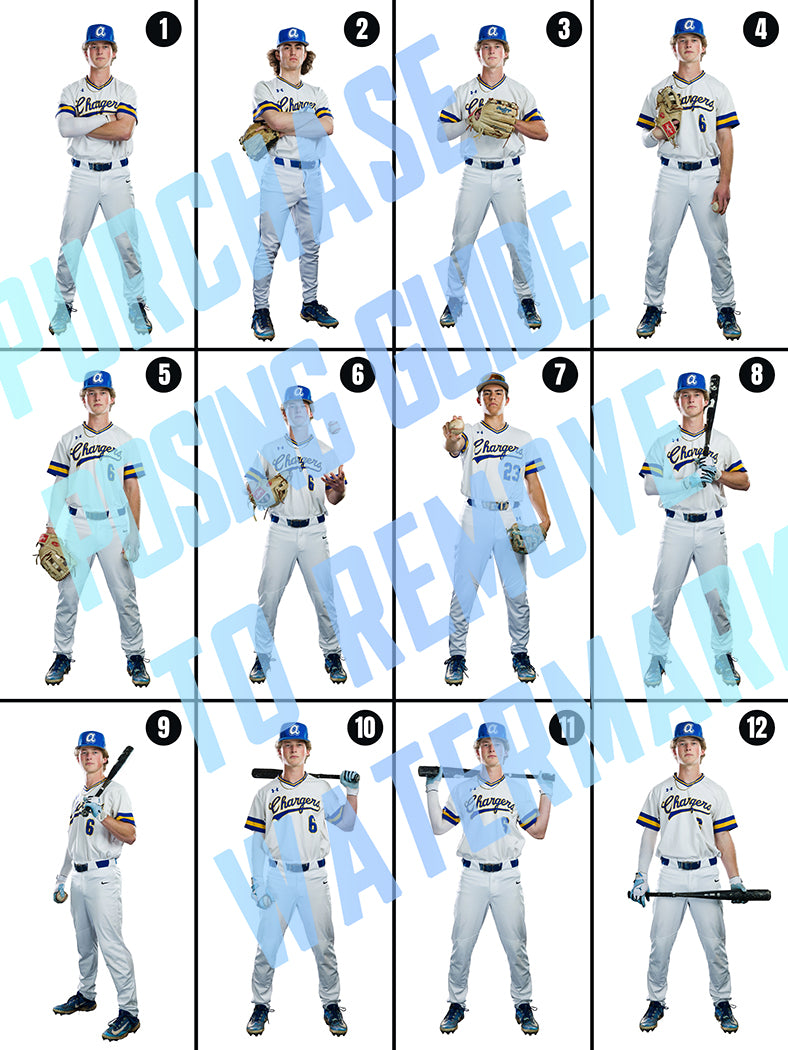 Baseball Posing Guide and Templates