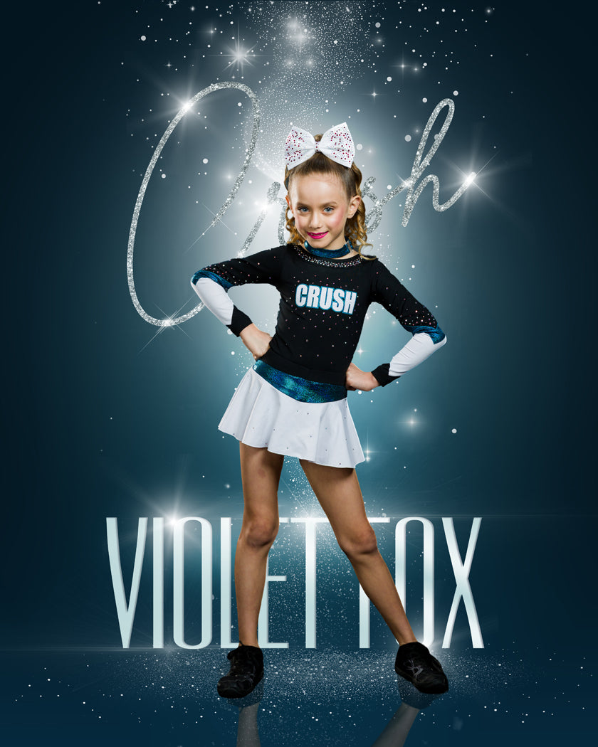 Diamond Dust Gymnastics, Cheer & Dance Template with Reflections Action